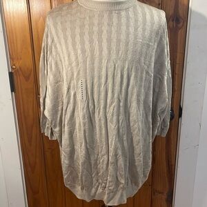 Baracuta Men’s Tan Beige Short Sleeve Pullover knit  Sweater 3XL NWOT